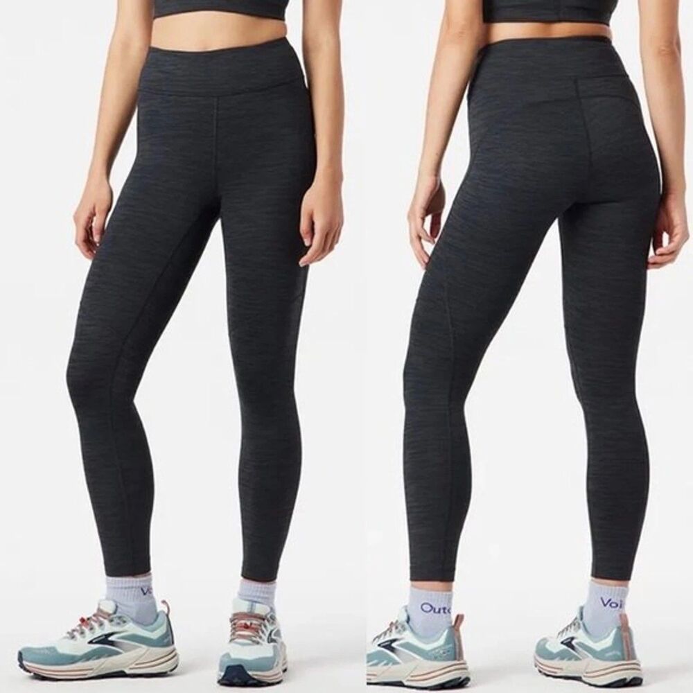 OUTDOOR VOICES Night TechSweat Flex Tight S Space Dye Black Gray EUC B57